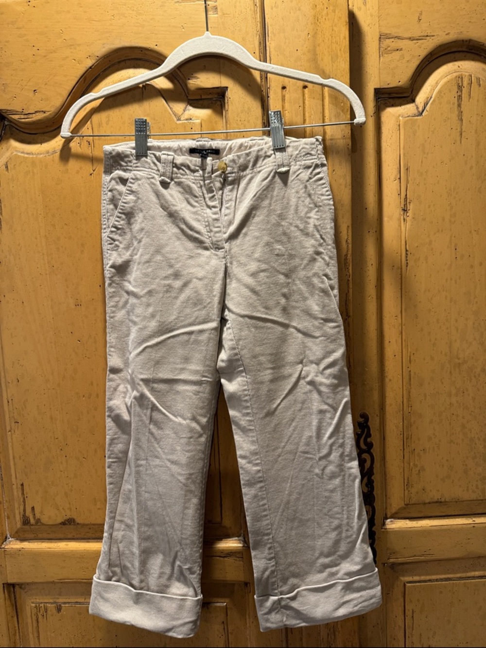 Little Marc Light Beige/Cream Casual Cuffed Pants
